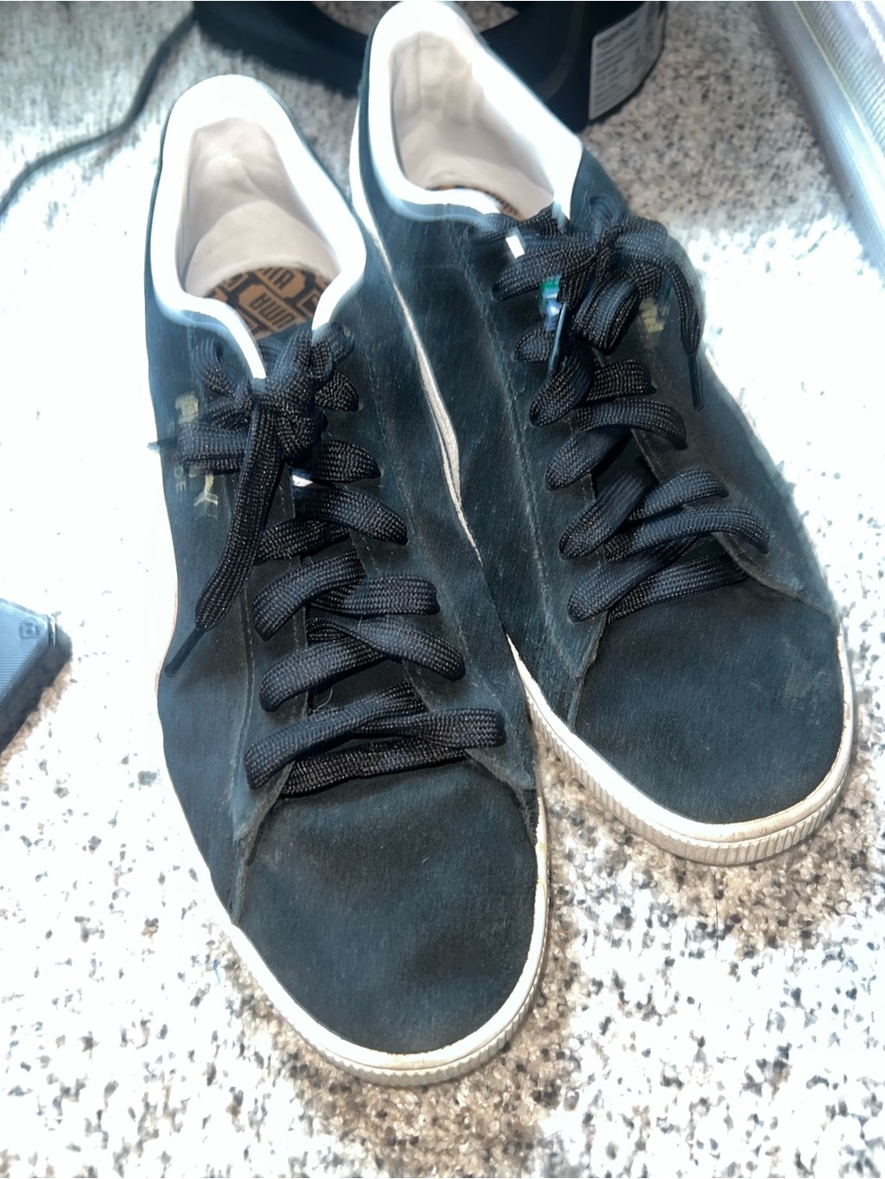 Puma Black Suede Men's Low-Top Sneakers